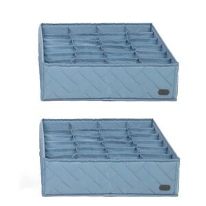 NEW! LUG Trolley 2pc 24 Pocket Drawer Organizers in Blue Moon Icepop